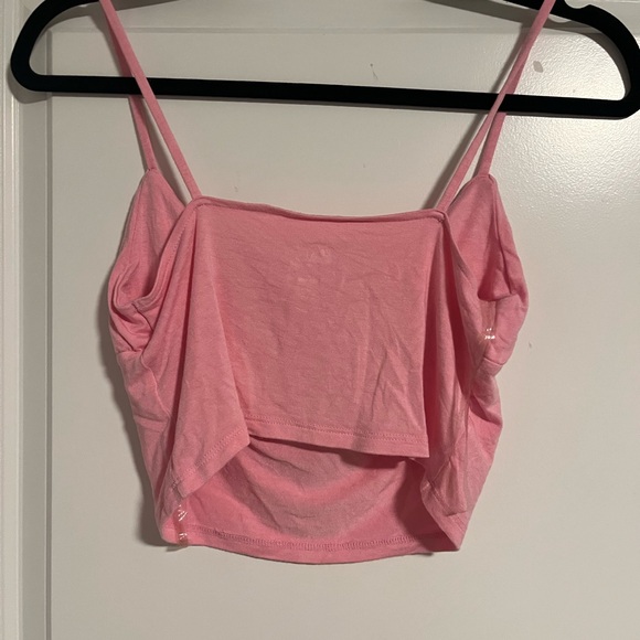 Pink Ruched Crop Top - Picture 3 of 3
